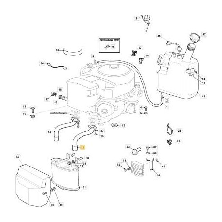 TUYAU DE RACCORDEMENT D'ÉCHAPPEMENT GAUCHE TCHE GXV690 20 ORIGINAL STIGA - 118738280/0 | Newgardenstore.eu