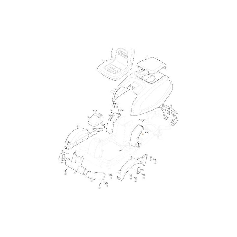 KIT TABLEAU DE BORD SX HYDRO VC GRIS NCS8000N ORIGINE STIGA - 337120152/0