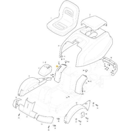 KIT TABLEAU DE BORD DROIT HYDRO VC GRIS NCS8000N ORIGINE STIGA - 337120151/0 | Newgardenstore.eu