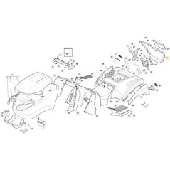 REAR COVER MTR SD GREEN 600123L ORIGINAL STIGA - 325110489/0 | Newgardenstore.eu