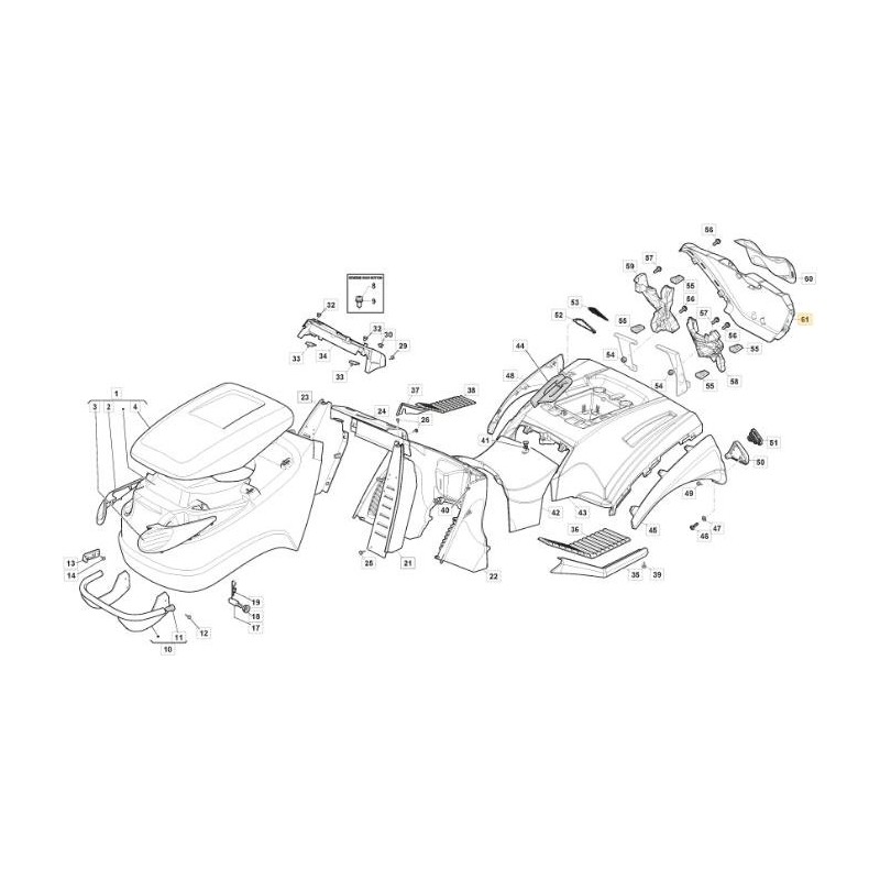 TAPA TRASERA MTR SD VERDE 600123L ORIGINAL STIGA - 325110489/0