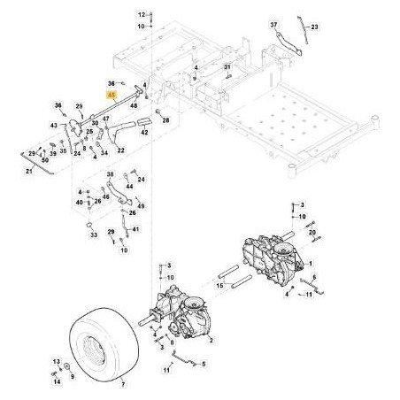 AXE DE FREIN ORIGINAL STIGA - 118830043/0 | Newgardenstore.eu