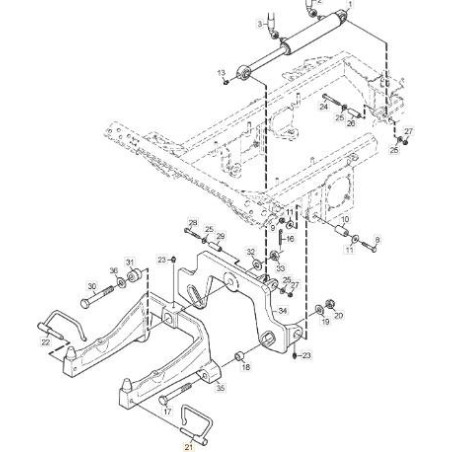 GANCIO PERNO BLOCCAGGIO SOLLEVATORE ORIGINALE STIGA - 1134-7842-01 | Newgardenstore.eu