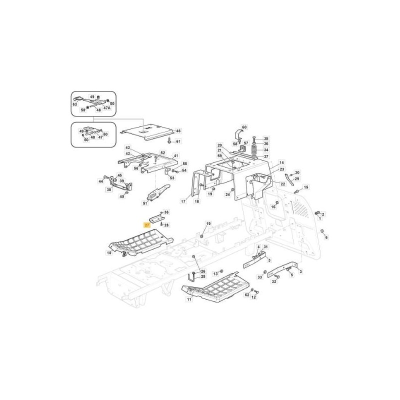 SOPORTE FIJACIÓN ESTRIBO LARGO VNN (TC) ORIGINAL STIGA - 325774805/0