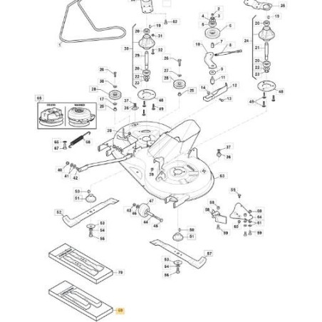 STIGA WINGED BLADE 98cm ORIGINAL STIGA - 1134-9226-01 | Newgardenstore.eu