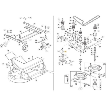 ALBERO PULEGGIA MOTRICE ZNT ORIGINALE STIGA - 118830406/0 | Newgardenstore.eu