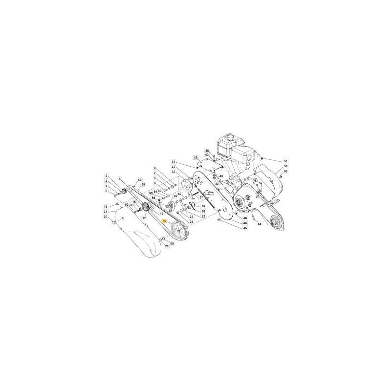 POLEA DE ALUMINIO DE TRES RANURAS ORIGINAL STIGA - 118800118/0