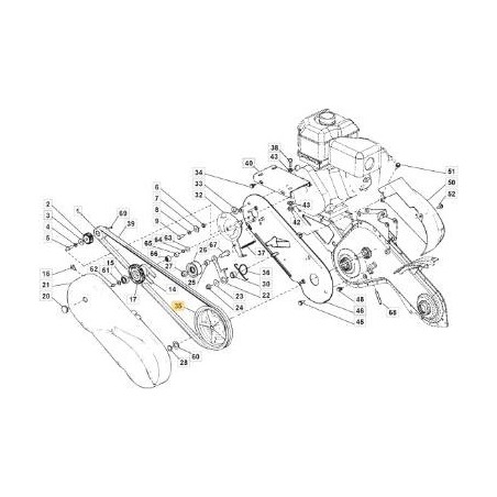 ORIGINAL STIGA ALUMINIUM-RIEMENSCHEIBE MIT DREI RILLEN – 118800118/0 | Newgardenstore.eu