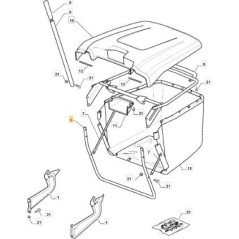CADRE DE BOUCHE DE SAC ORIGINAL STIGA VNN MP 84C - 382800141/0 | Newgardenstore.eu
