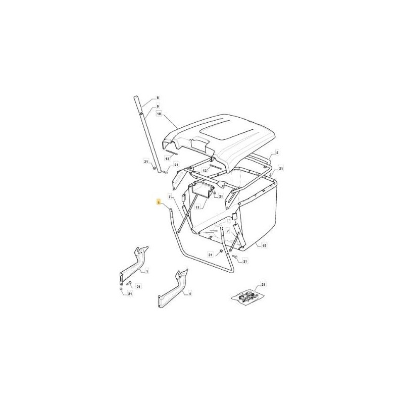 VNN MP 84C ORIGINAL STIGA BAG MOUTH FRAME - 382800141/0