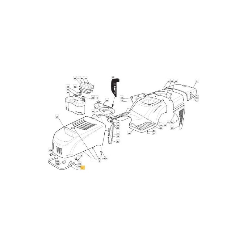 STIGA ORIGINALLACK-SCHALLDÄMPFER-SCHUTZROHR – 382869011/0