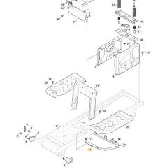 ORIGINAL STIGA VNN SD 98 HYDRO FOOTBOARD SUPPORT - 382785197/1