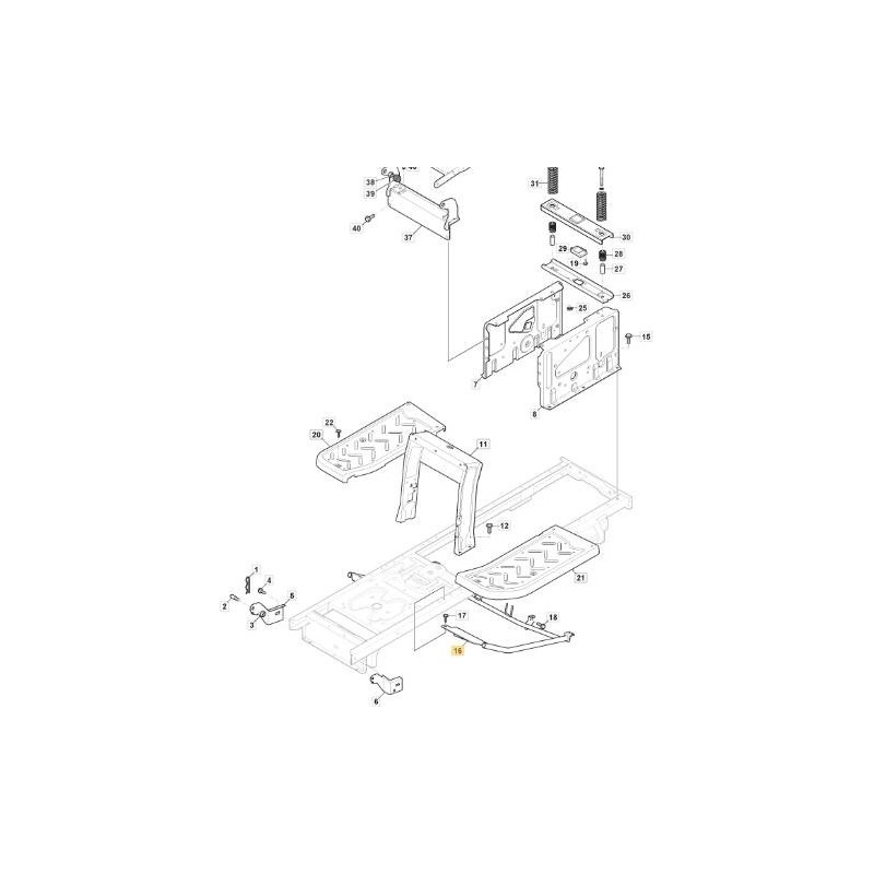 SUPPORTO PEDANA VNN SD 98 HYDRO ORIGINALE STIGA - 382785197/1