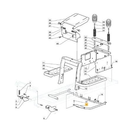 SUPPORTO PEDANA VNN SD 98 ORIGINALE STIGA - 382785179/0 | Newgardenstore.eu