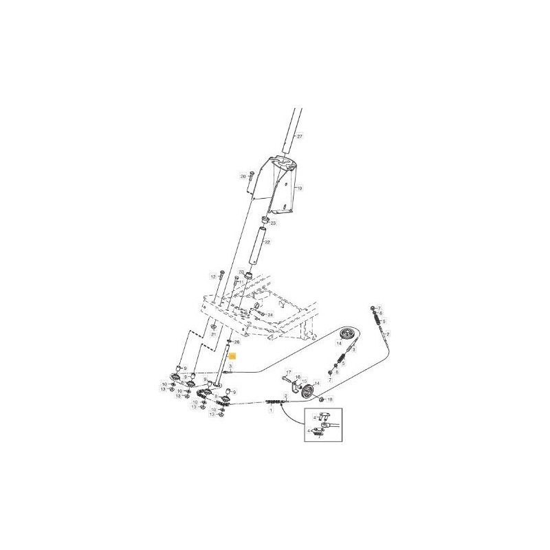 TIGE DE DIRECTION ORIGINALE STIGA - 1134-2821-03