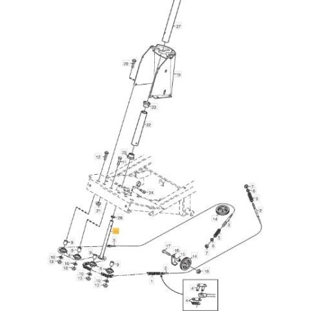 ORIGINAL STIGA STEERING ROD - 1134-2821-03 | Newgardenstore.eu