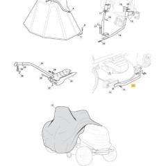 TUBO RINFORZATO PIATTO TC 122 (DX-SX) VNGA ORIGINALE STIGA - 325869103/0