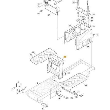 SUPPORTO PIANTONE STERZO MP/SD EL E-C ORIGINALE STIGA - 382785313/0 | Newgardenstore.eu