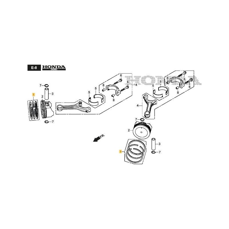 ORIGINAL STIGA PISTON RING ASSEMBLY - 118551765/0