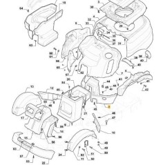 ZENTRALER STOßSTANGE PFM GRAU NCS800N ORIGINAL STIGA - 337502500/0 | Newgardenstore.eu
