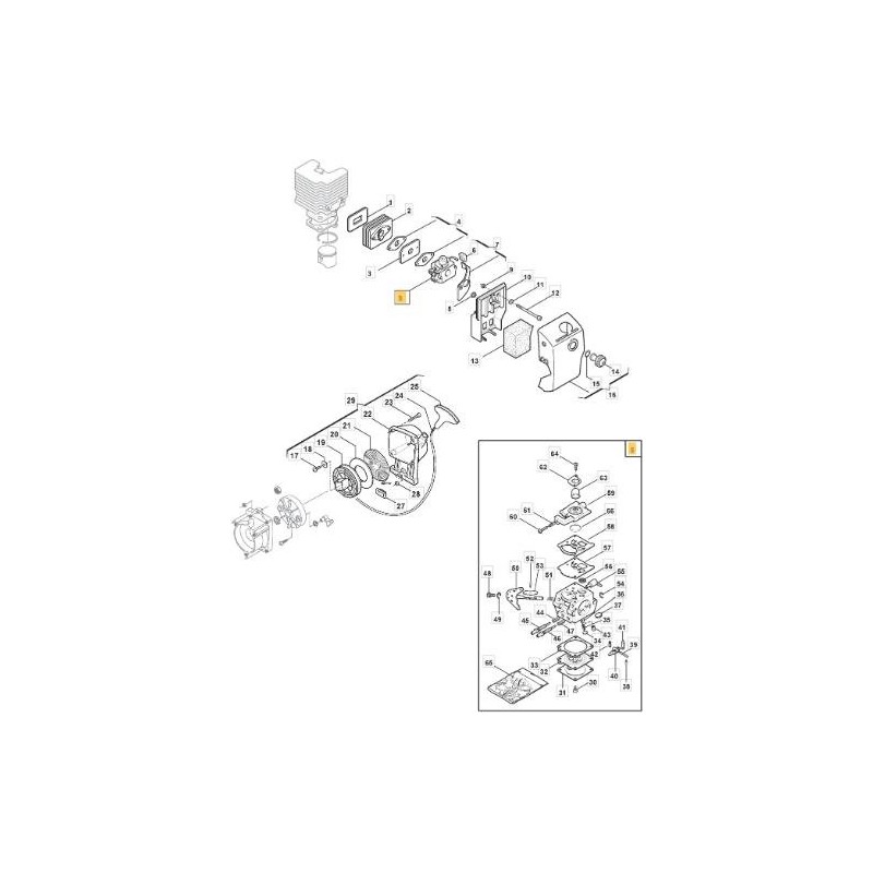 Carburateur ALPINA débroussailleuse VIP 21 25 30 mod. WT.260 005765