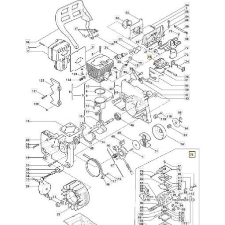 ALPINA carburettor P 400 450 460 500 510 mod.WT.429 006027 | Newgardenstore.eu