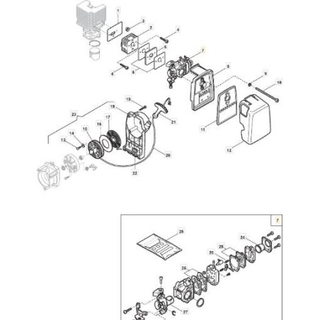 Carburador de motor DECESPUGGER STAR 22 4353100 GGP 221960 ORIGINAL | Newgardenstore.eu
