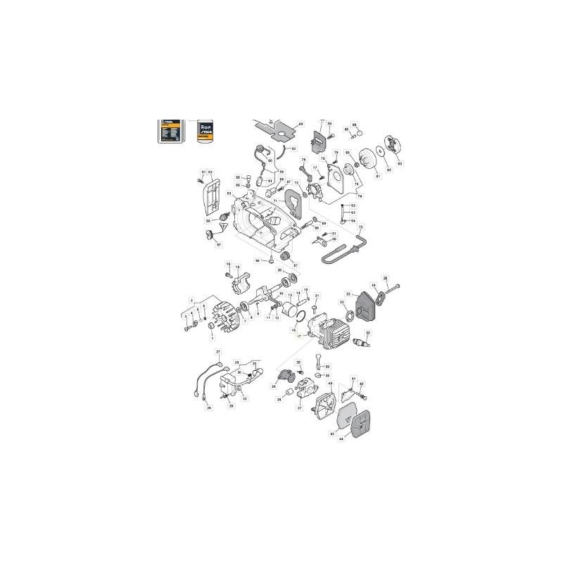 Cilindro motore motosega PR270 PR270C ALPINA GGP STIGA 6995245 ORIGINALE