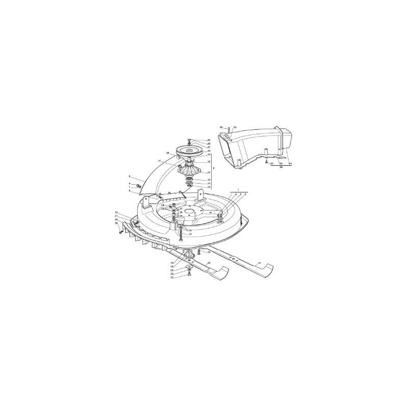 Convogliatore erba F 72 trattorino rasaerba tagliaerba CASTELGARDEN 384108051/0