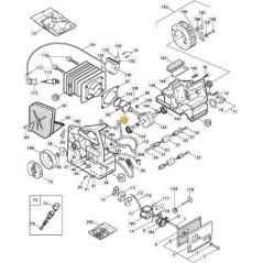 Segmentos de motor de pistón GGP STIGA PR350 SPR350 P34S motosierra Ø  38 mm 8540590