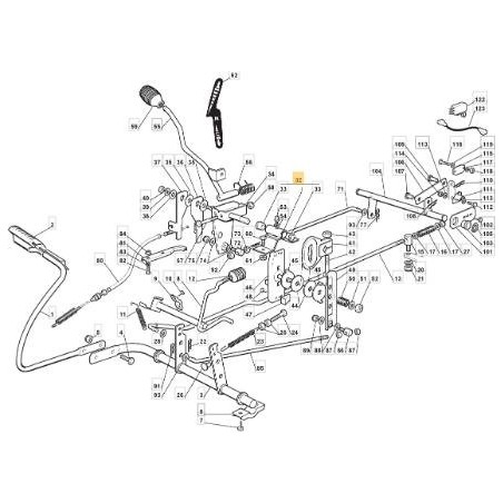 STAFFA FULCRO LEVA COMANDO GRUPPO C ORIGINALE STIGA - 384773568/0 | Newgardenstore.eu