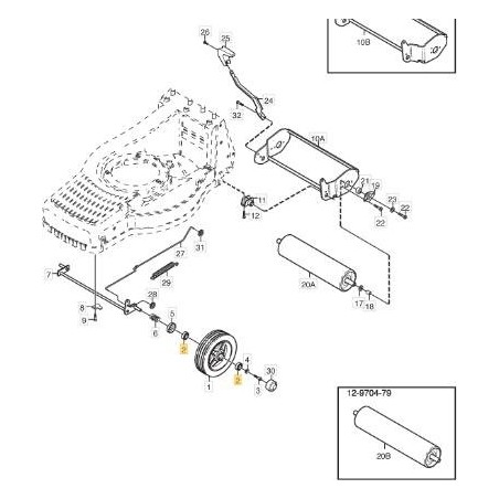 ROULEMENT DE ROUE AVANT ORIGINAL STIGA - 9549-0015-00 | Newgardenstore.eu
