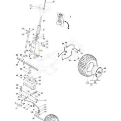 STAFFA ANTERIORE SUPPORTO PIANTONE NR66 ZNB ORIGINALE STIGA - 384773575/0 | Newgardenstore.eu