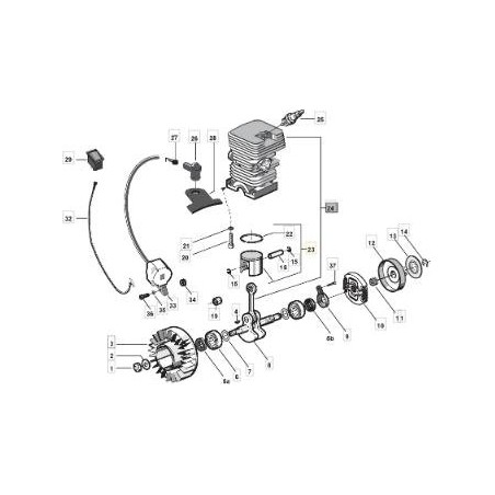 PISTÓN D 39 (15,18,22) ORIGINAL STIGA - 8541360/1 | Newgardenstore.eu