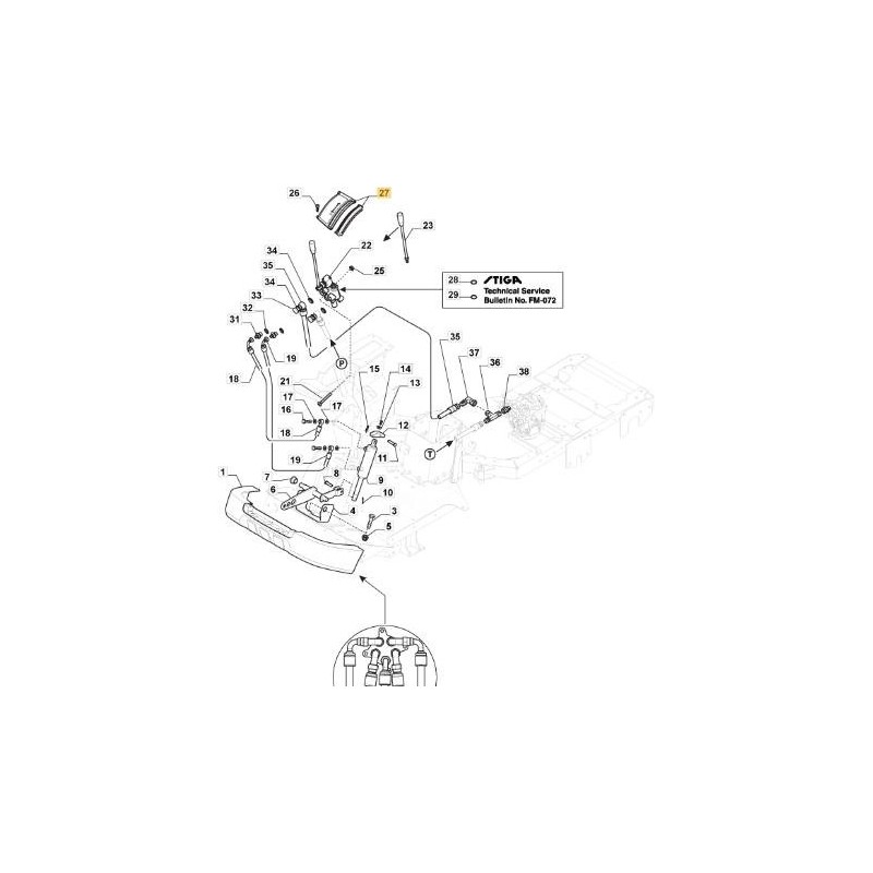 PLACCHETTA KIT VALVOLA 1 VIA PFM STIGA ORIGINALE - 387559003/0