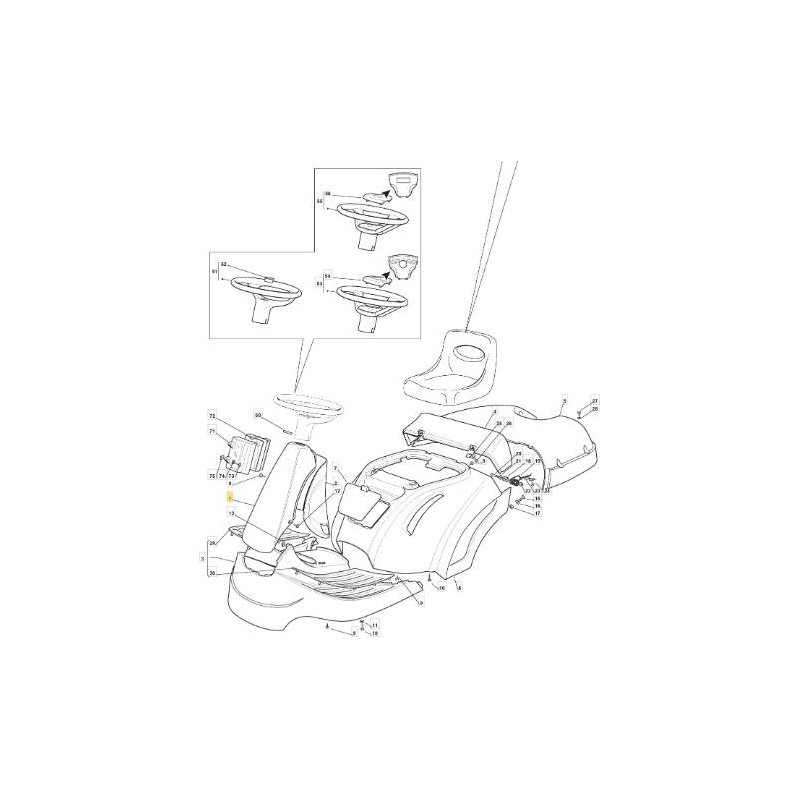 SCHUTZ LENKSÄULE F72 200343 ORIGINAL STIGA - 384598076/1