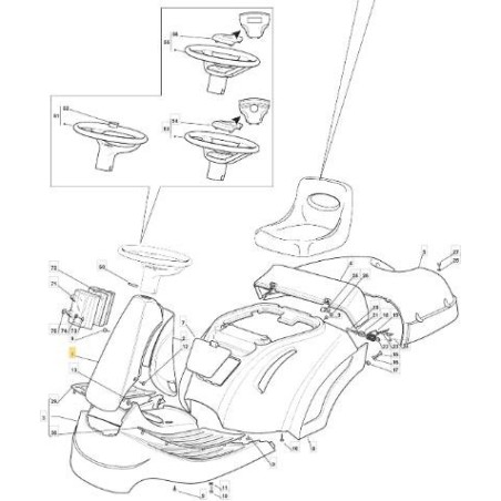 PROTECTION STEERING COLUMN F72 200343 ORIGINAL STIGA - 384598076/1 | Newgardenstore.eu