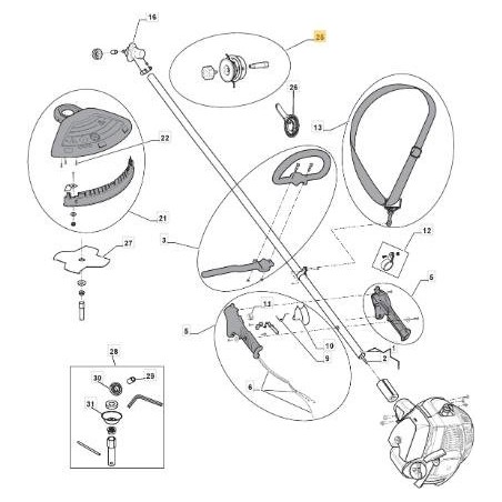 WIRE HEAD 9228-330319 -RDC ORIGINAL STIGA - 383820504/0 | Newgardenstore.eu