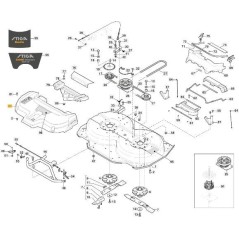 CARTER DE PROTECTION ORIGINAL STIGA CD105 QF COURROIE DE TRANSMISSION - 387106369/0