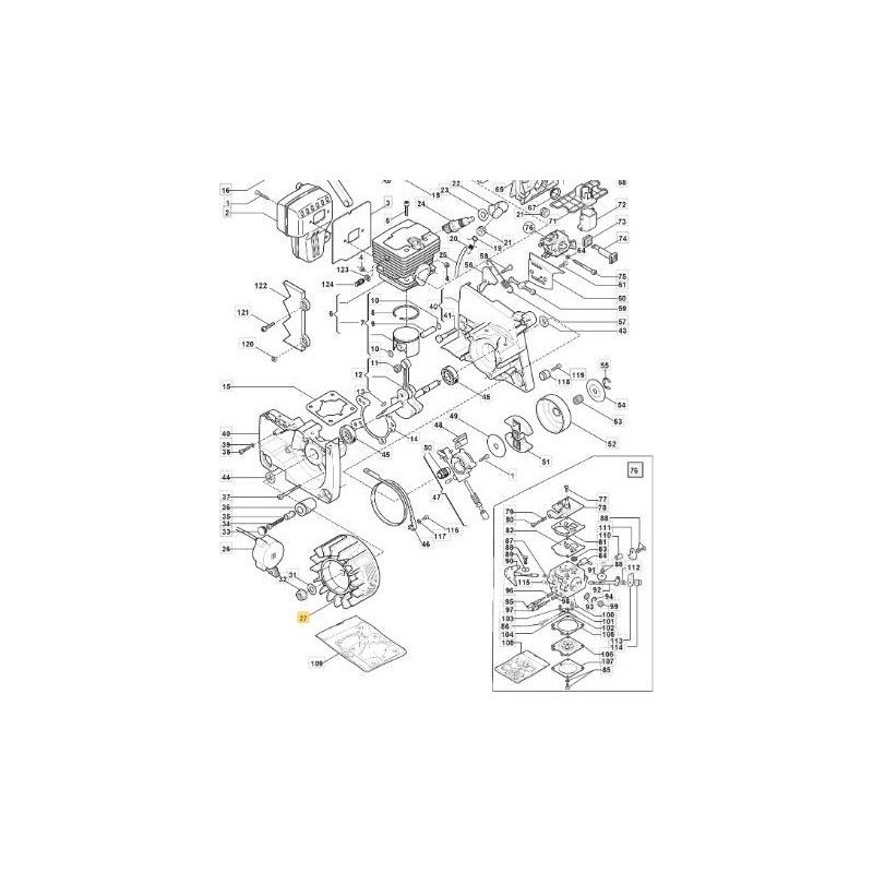 VOLANO MAGNETE D.100 X 450 ORIGINALE STIGA - 4541220