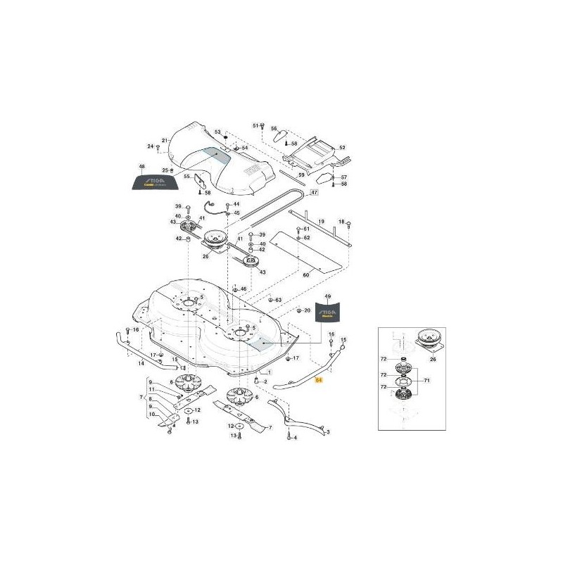 TUBO PROTEZIONE LAT.DX-SX CD105 VNGA ORIGINALE STIGA - 387869263/0
