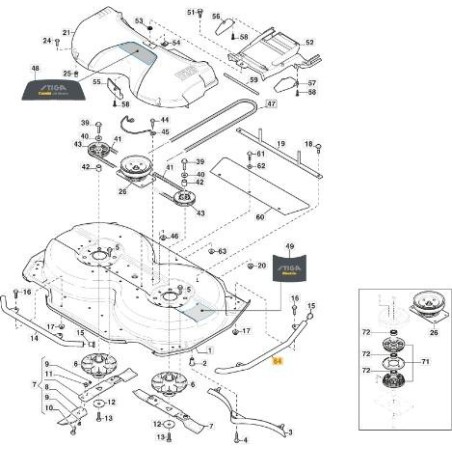 TUBO PROTEZIONE LAT.DX-SX CD105 VNGA ORIGINALE STIGA - 387869263/0 | Newgardenstore.eu