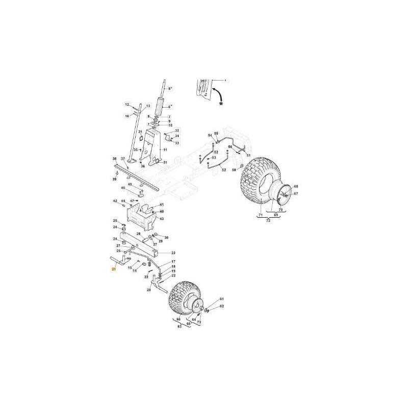 BROCHE DROITE NR66 11-15 ZNB ORIGINE STIGA - 384230413/0