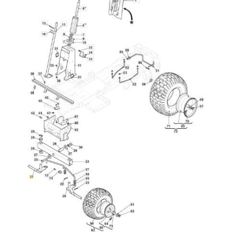 RIGHT SPINDLE NR66 11-15 ZNB ORIGINAL STIGA - 384230413/0 | Newgardenstore.eu