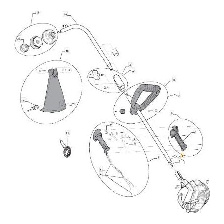 TUBO TRANSMISION SUPERIOR TR 27J - CARGA ORIGINAL STIGA - 383869060/0 | Newgardenstore.eu