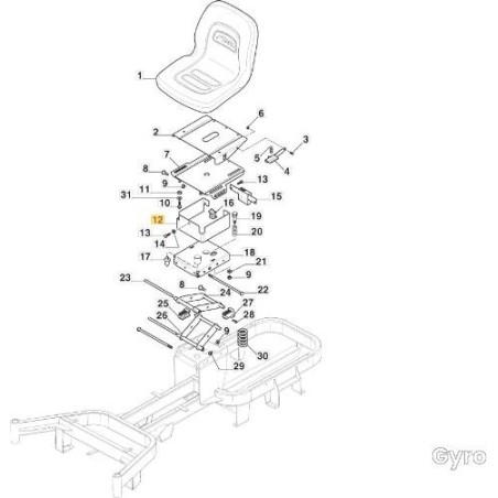SEAT SUSPENSION PROTECTION e-ZTR VN ORIGINAL STIGA - 387605033/0 | Newgardenstore.eu