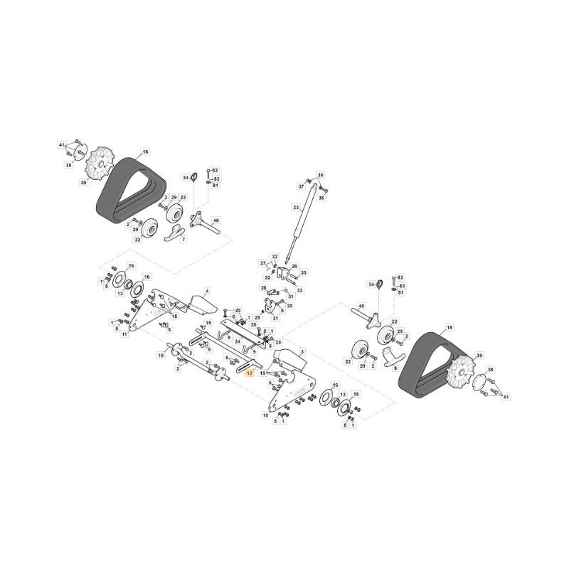 AXE DE RÉGLAGE DE VOIE SNTH760 ZNB ORIGINE STIGA - 383000301/0
