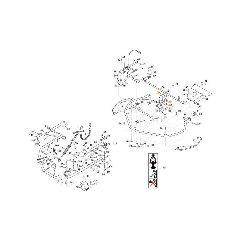 PLATTENÜBERTRAGUNGSSTANGE FM 110-125 (RIC) ORIGINAL STIGA - 387000312/0
