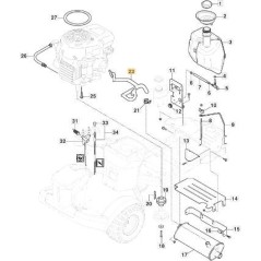 EXHAUST FITTING HONDA GCV530 FM ORIGINAL STIGA - 387869549/0