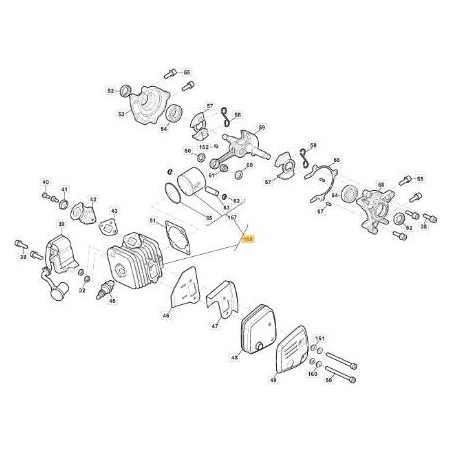 ZYLINDER-KOLBEN SP316-SP316C ORIGINAL STIGA - 118804809/0 | Newgardenstore.eu